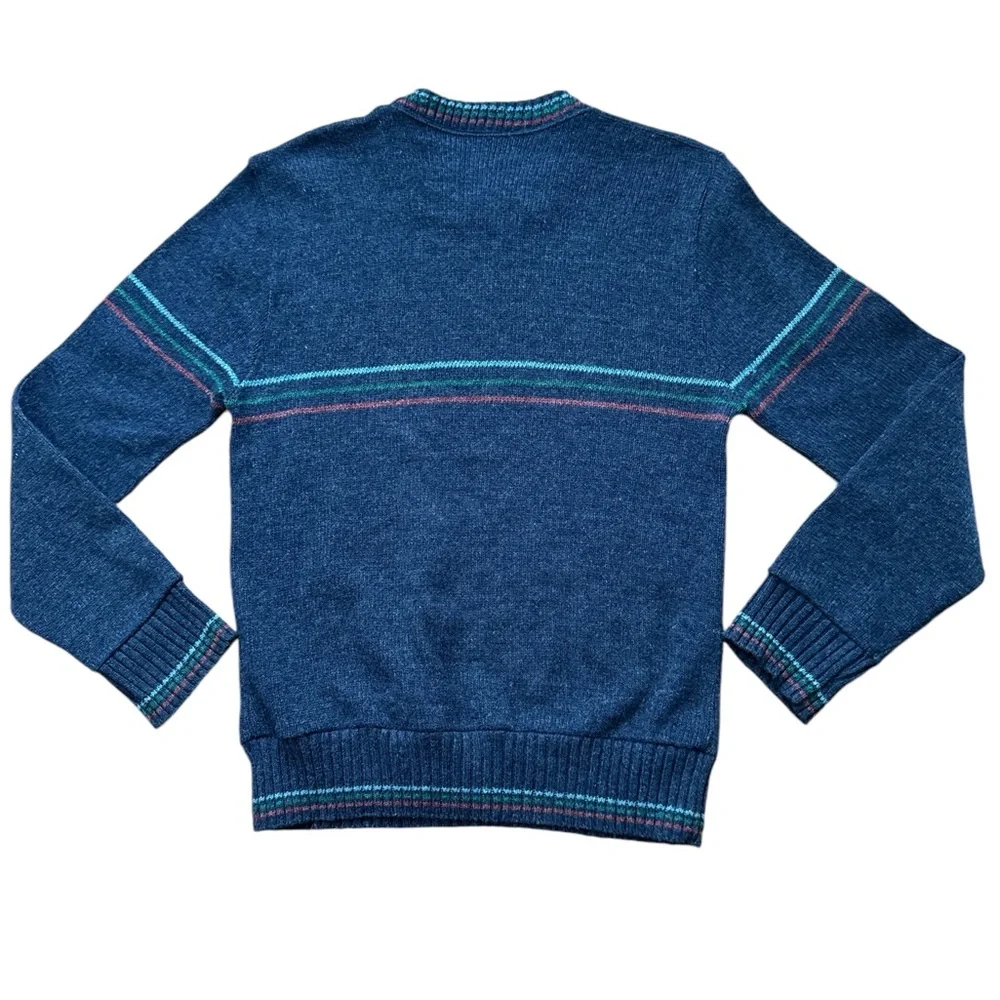 Vintage Furnace Creek Sweater Blue Striped Crew Neck Men’s Size Medium 38/40‎